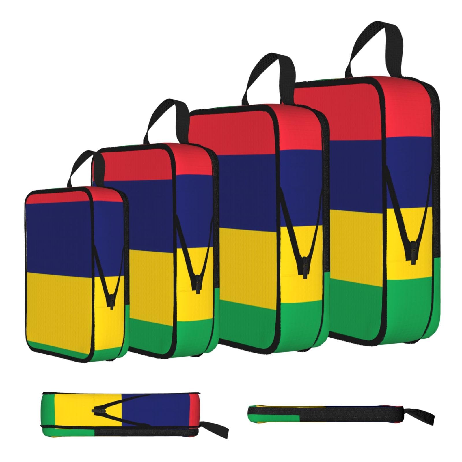 Flag of Mauritius Compression Packing Cubes 4 Piece Set