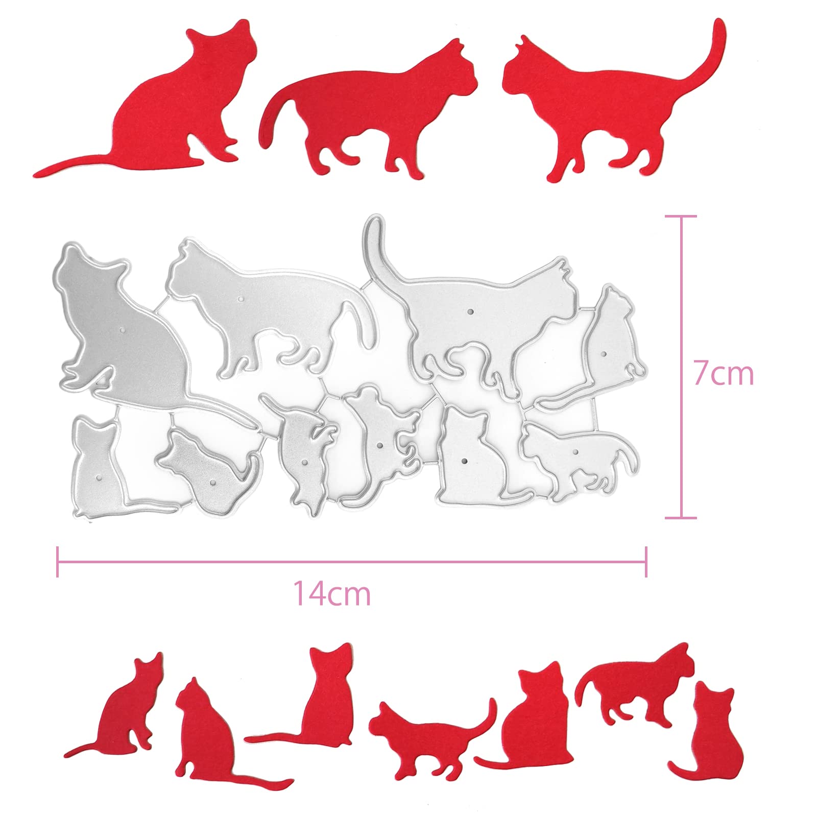 カッティングダイ（1055） ネコ Amazon | 5WYOUKE カッティングダイ ネコ 10点セット ダイカット