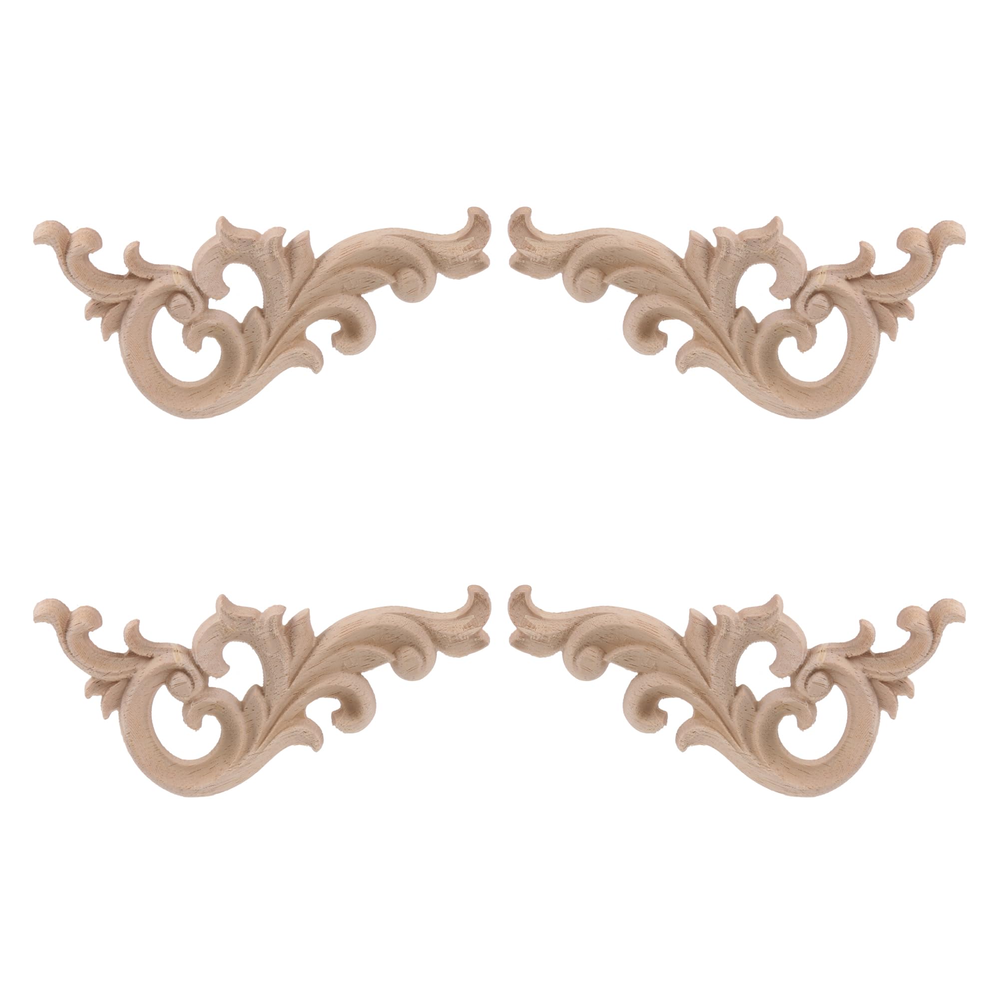 Applique en bois sculpté de haute précision pour décoration de buffet