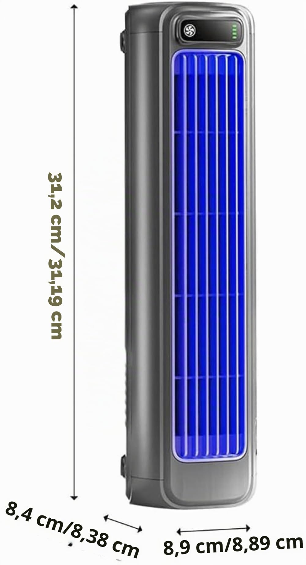 Briza Ac, Brizaac, Festberg Cooling Ace, climatisation murale sans appareil extérieur, ventilateur portable silencieux et économe en énergie, 3 vitesses (1 pièce)