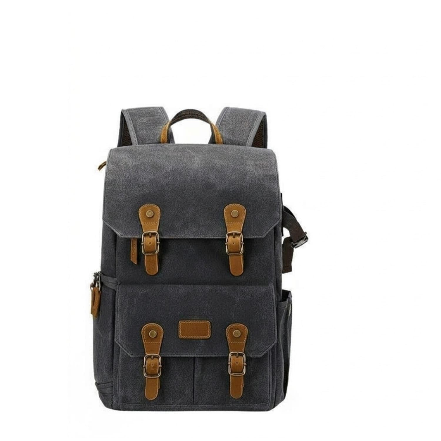 Padded Dividers Drone Camera Backpack Water Bottle Pocket Multi-Functional Gear Backpack for Photographers, Outdoor, Travel, Dark Gray Waxed-image-36