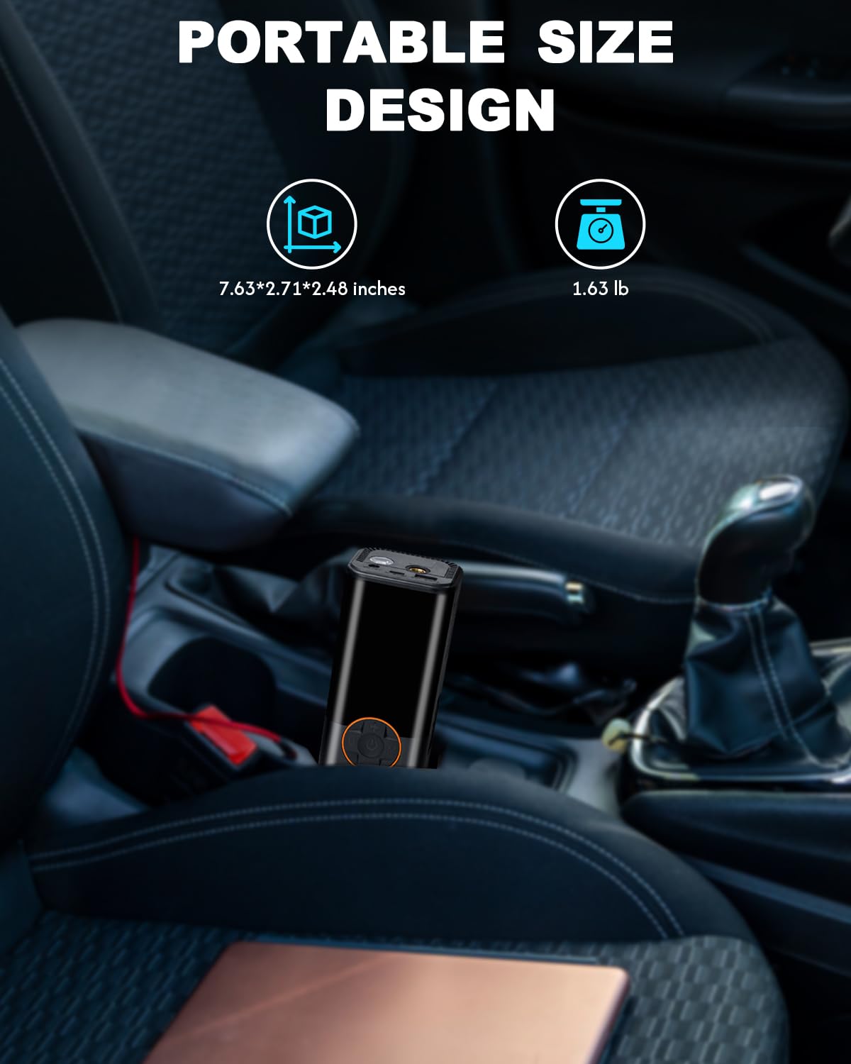 Sehawei Y11 Gonfleur Pneus Voiture,Compresseur à Air Portatif 150PSI avec écran LCD Numérique, 20000mAh Pompe a Velo Electrique pour SUV, Voiture, Moto, vélo, Balle