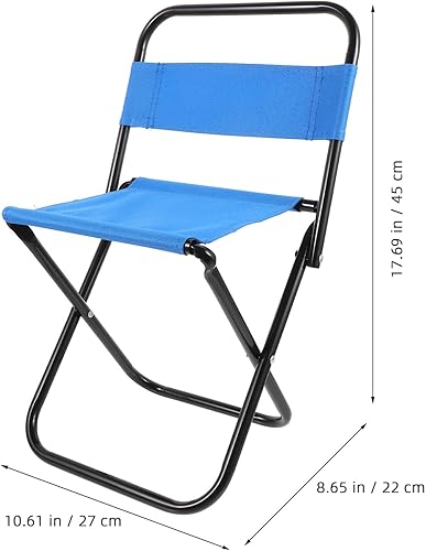 Miniatura 3 de PRETYZOOM Silla de pesca plegable portátil ligera con respaldo para acampar al aire libre, uso en el césped, diseño ergonómico para asientos