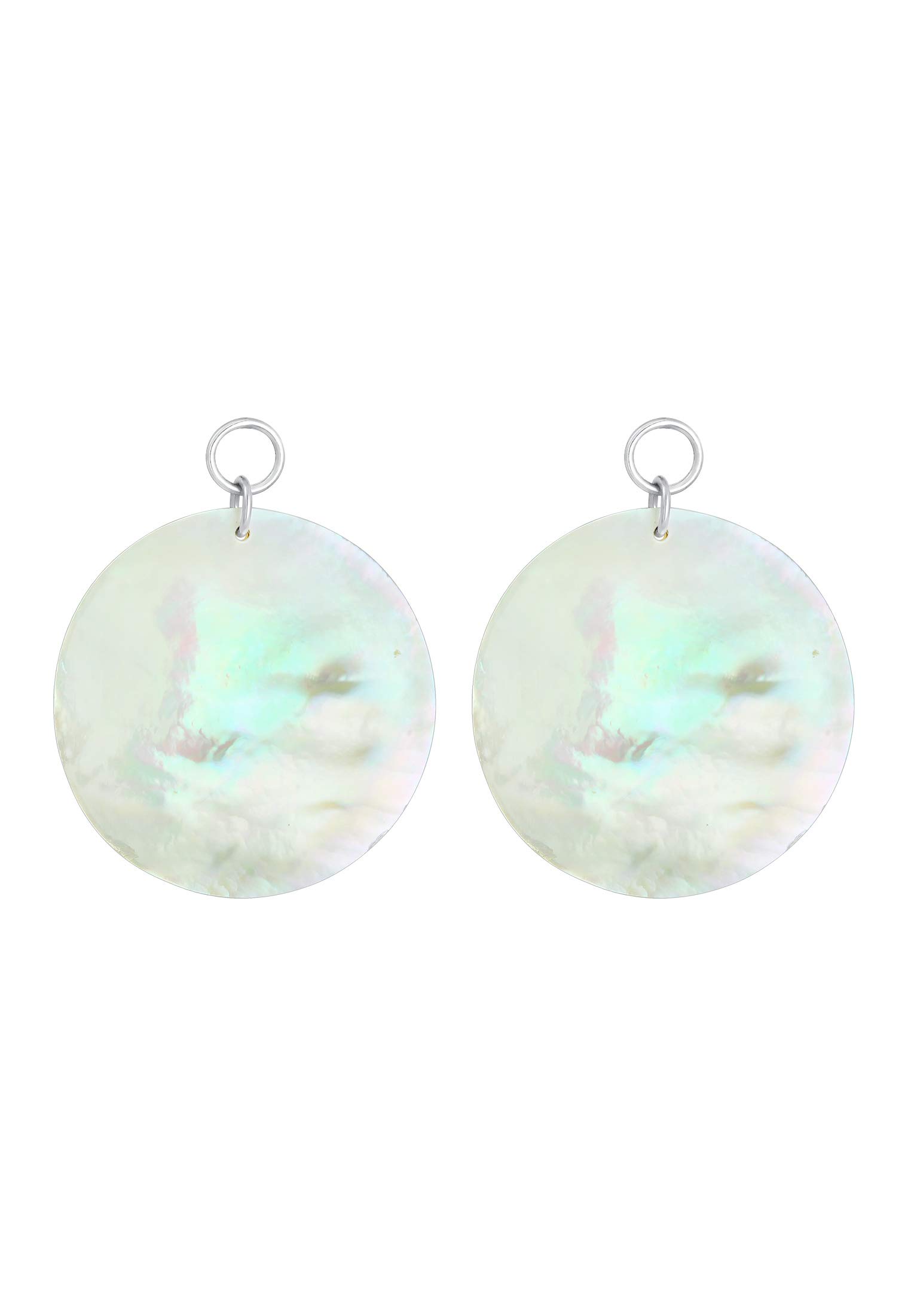 Elli Orecchini da Donna con Disco in Madreperla Elegante Trend in Argento 925