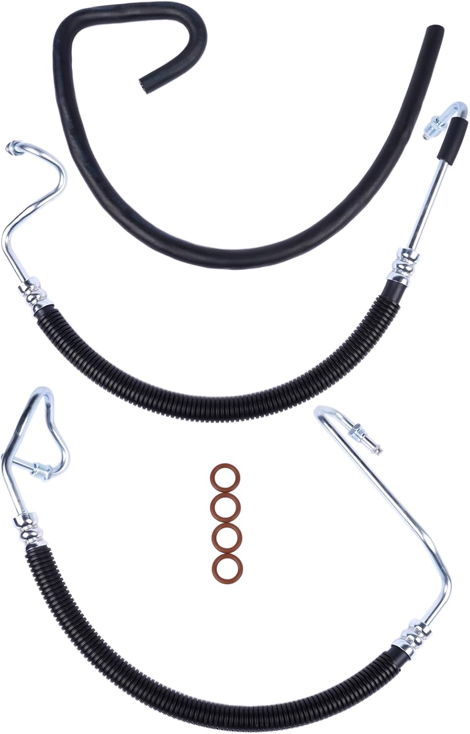 3Pcs Power Steering Pressure Return Hoses Replacement for Chevy Silverado 1500 2500 HD 6.0L 8.1L V8 3401292 3401299 3402199