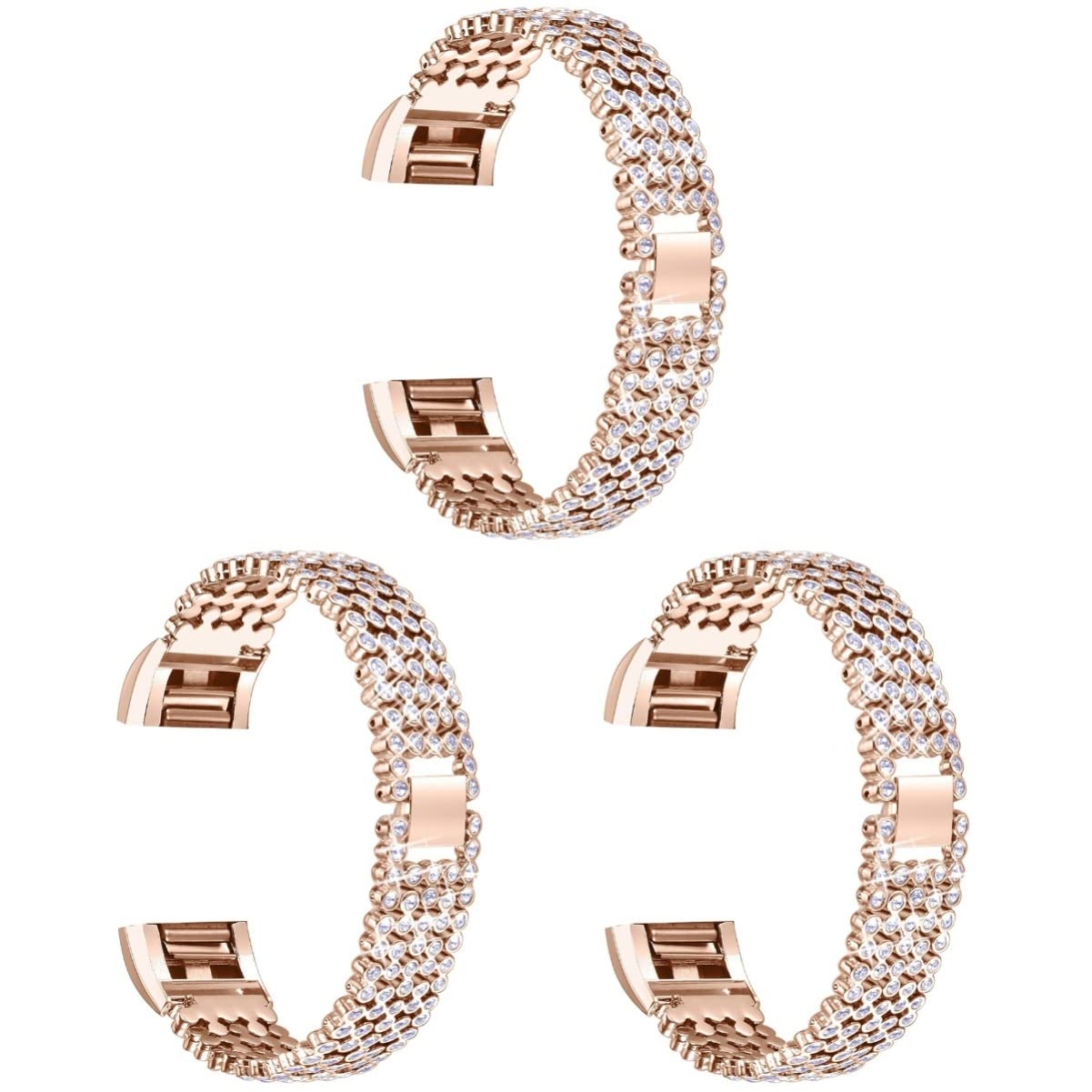 Housoutil 2 Piezas Pulsera Ajustable Charge 2 Correa Reloj Para 2 Bandas Metalicas Acero Inoxidable