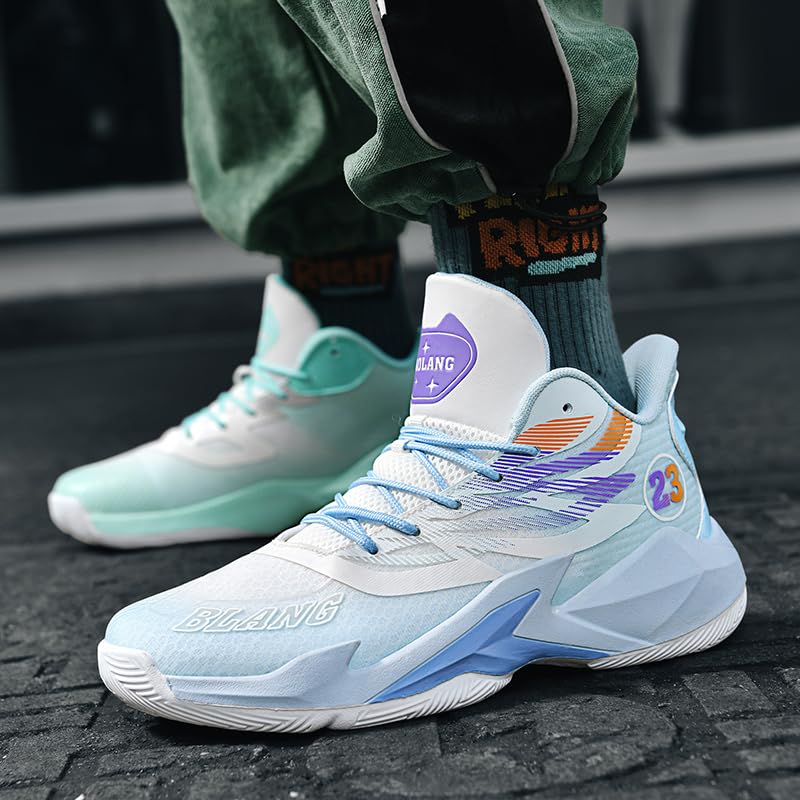 Womens Mens Basketball Shoes High Top Fashion Breathable Sneakers Lace Up Sport Outdoor Leightweight Non Slip Shoe4