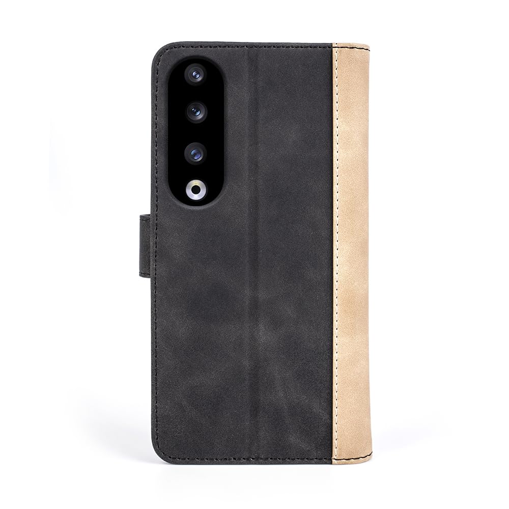 COQUE Custodia Custodia Honor 90 Lite, Motivo a Onda Montagna Flip Cover con Custodia in Pelle con Slot per schede per Honor 90 Lite-Blu