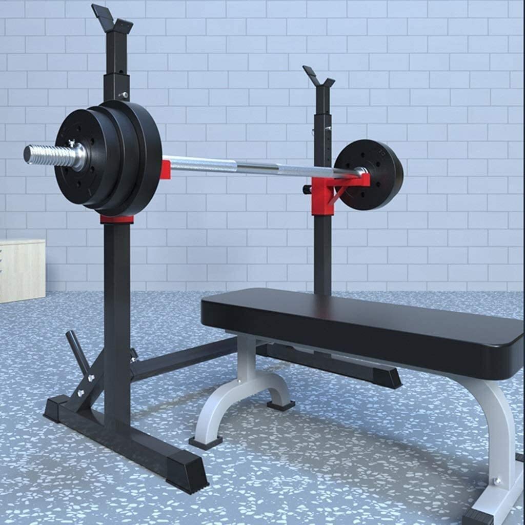 Banco de pesas ajustable para ejercicios con sentadillas, soporte de levantamiento de pesas ajustable, equipo de gimnasio para el hogar, máquinas portátiles de entrenamiento físico, se pueden ajustar