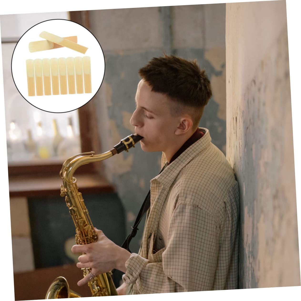 BESTonZON 50piezas Cañas Para Saxofón Soprano Accesorios De Instrumento Musical Repuestos Duraderos Hechos Mano Para Principiantes y Profesionales