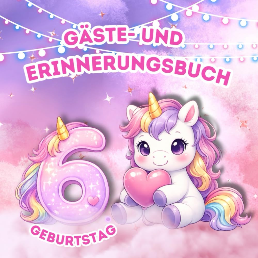 Mein 6. Geburtstag: Gästebuch und Erinnerungsbuch für den Kindergeburtstag