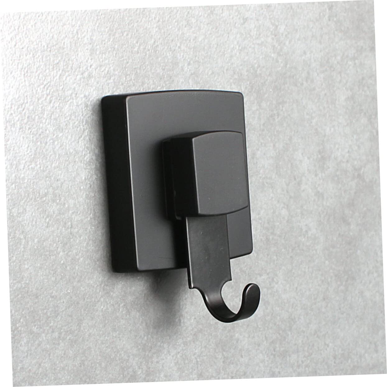 VASDEV Gancho sin Rastro, colgadores de Ventosa sobre la Puerta, Gancho de vacío para baño, Bolsas de Almacenamiento, Acero Inoxidable, Negro, 1 ud.