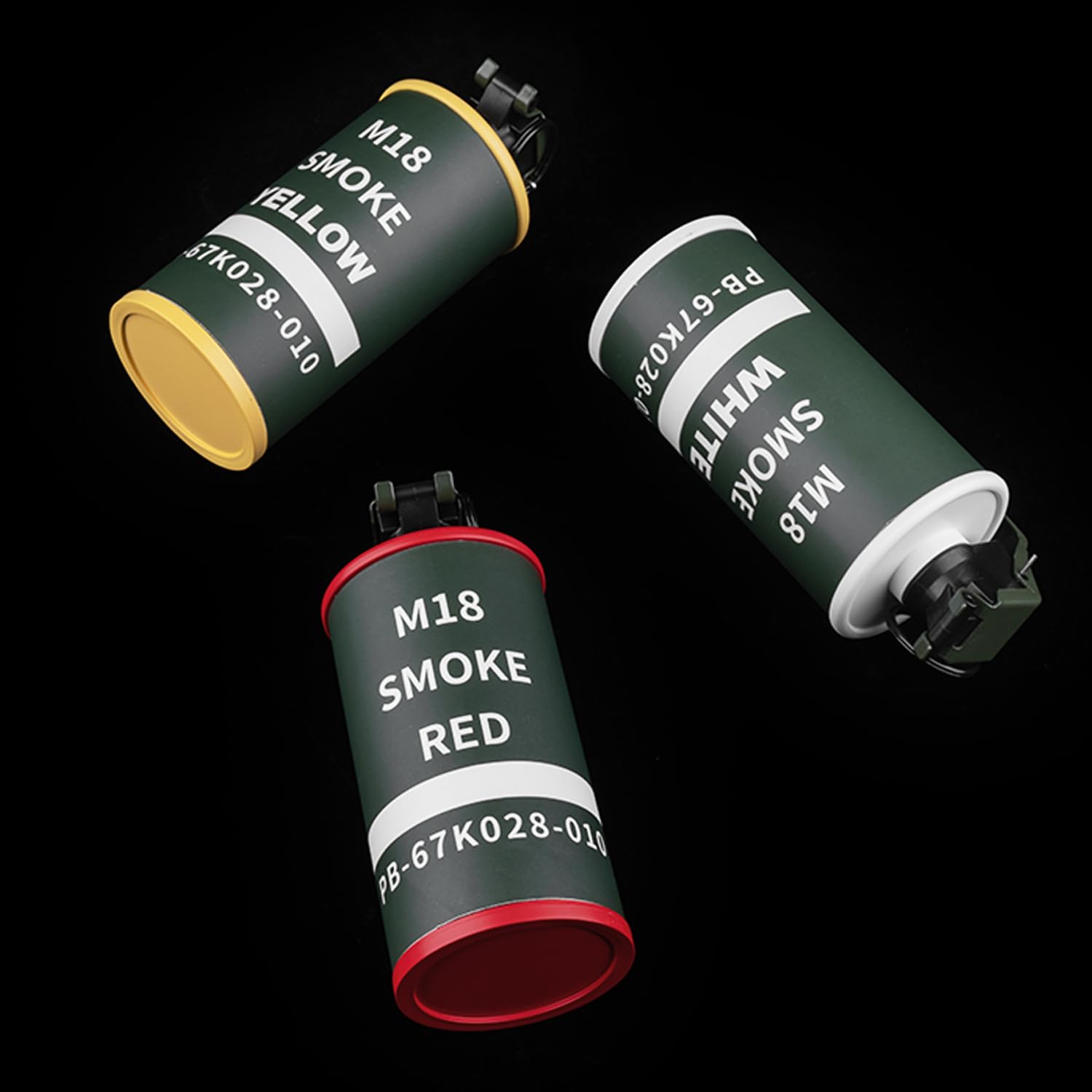 Grenades Modèle de Grenade factice Grenades à Main en Plastique Jouet CS Airsoft Équipement Tactique Accessoires pour Les Fans de l’armée Tactique Cosplay Film Props Extérieur 14+ (Rouge)