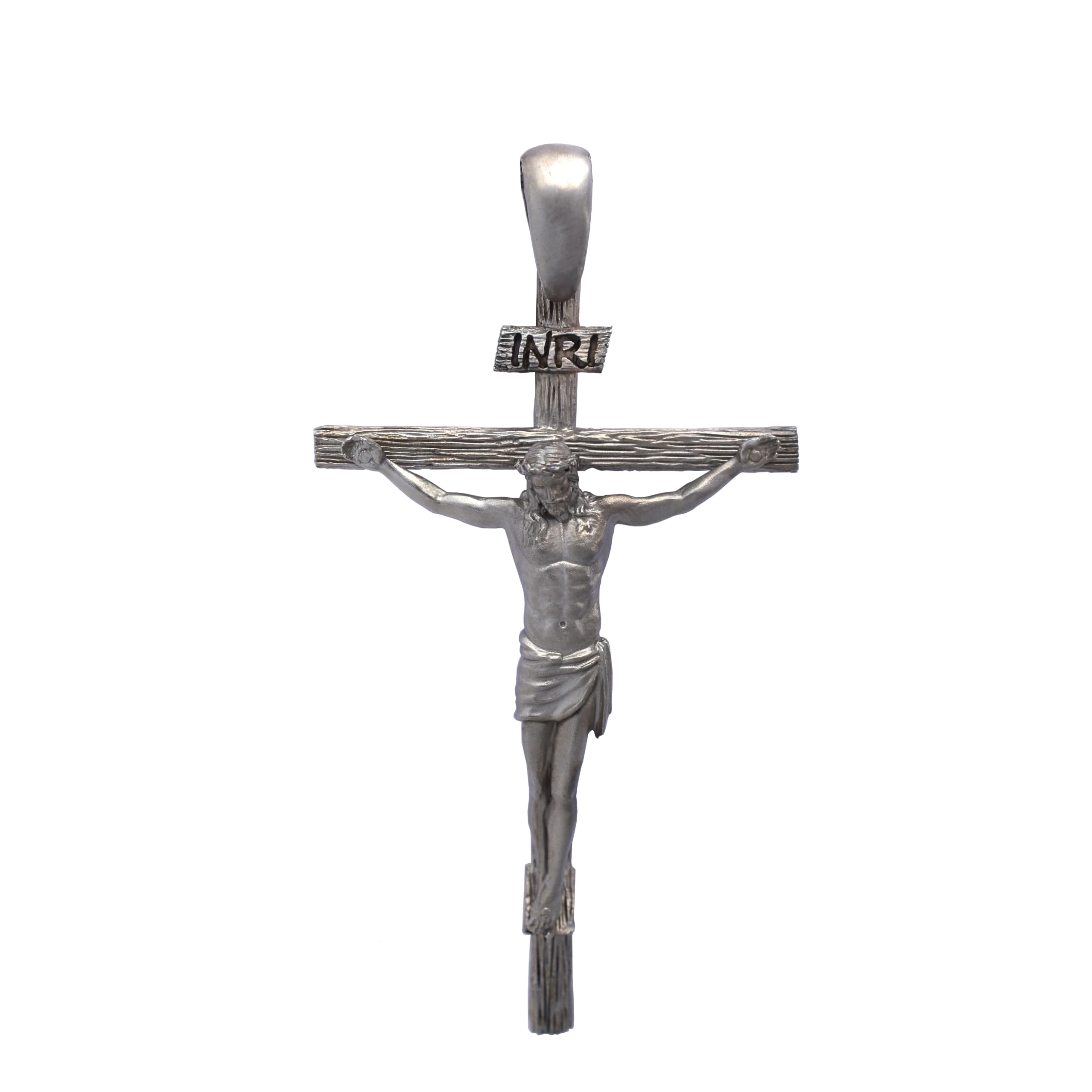 Crucifijo colgante, en plata 925.