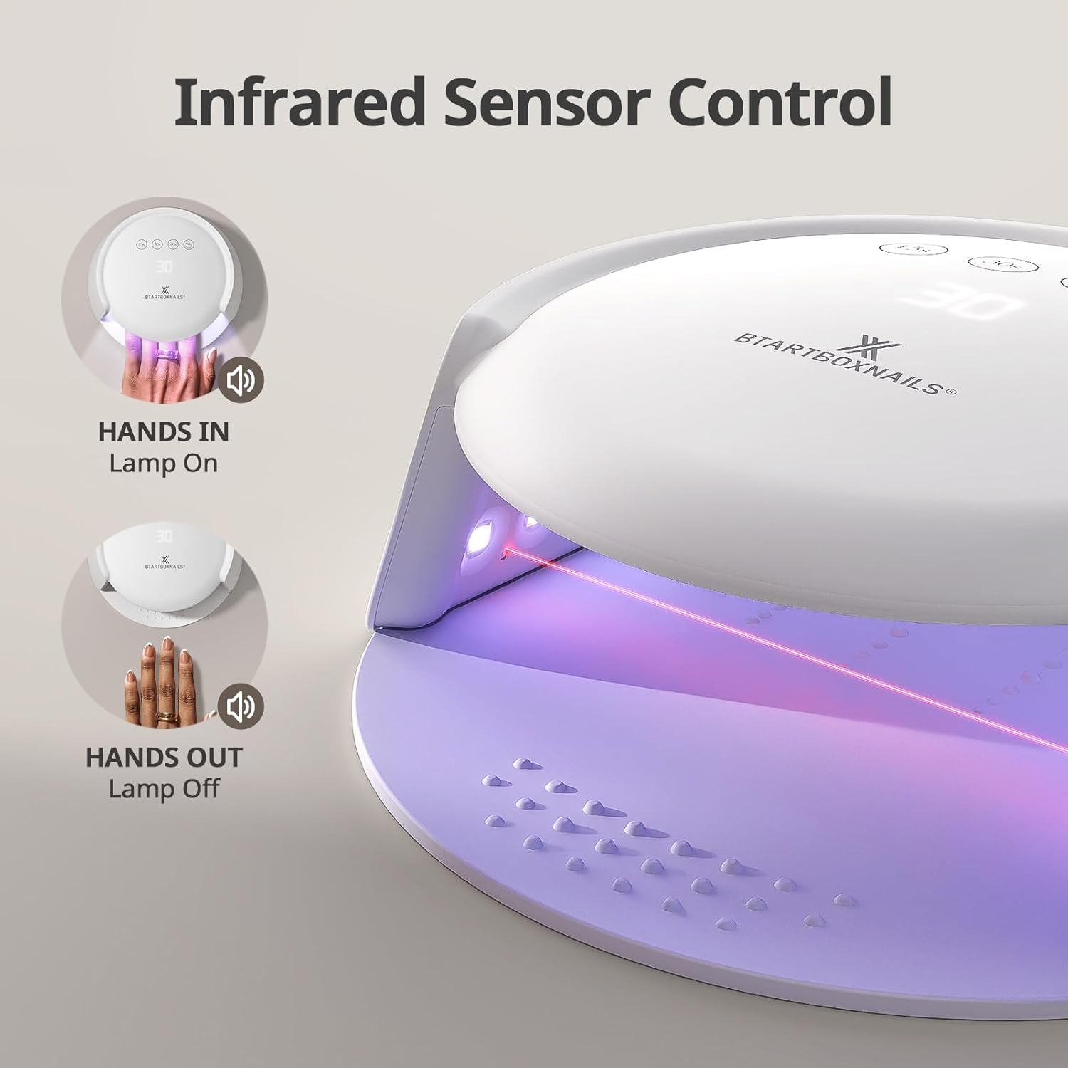 BTArtboxnails XCuringPRO Nail Lamp - Globally Certified Nail Dryer, Ecostead UV LED Beads Instant Cure Nail Light with 4 Timer, Smart Sensor, LCD Display for Curing Gel Nail Polish