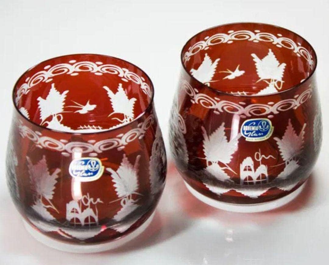 ボヘミアンクリスタル　エーゲルマン　 グラス2個セット ボヘミアンクリスタル エーゲルマン グラス2個セット Egermann エー