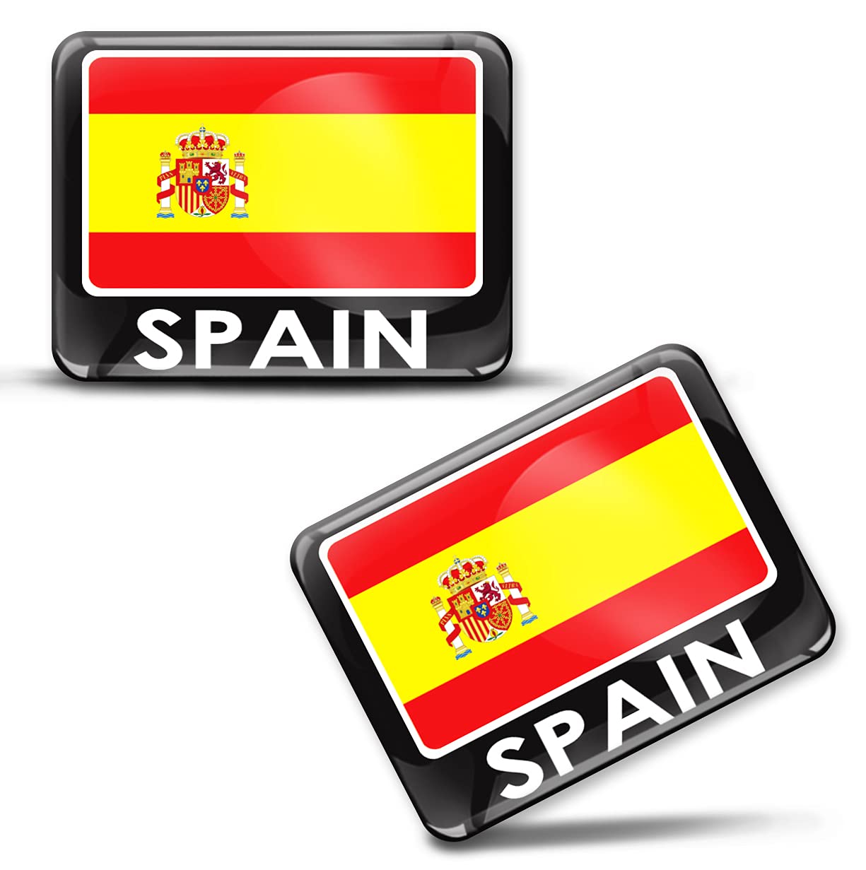 SkinoEu® 2 x 3D Sticker Spain Spanish Flag F 169 Z*