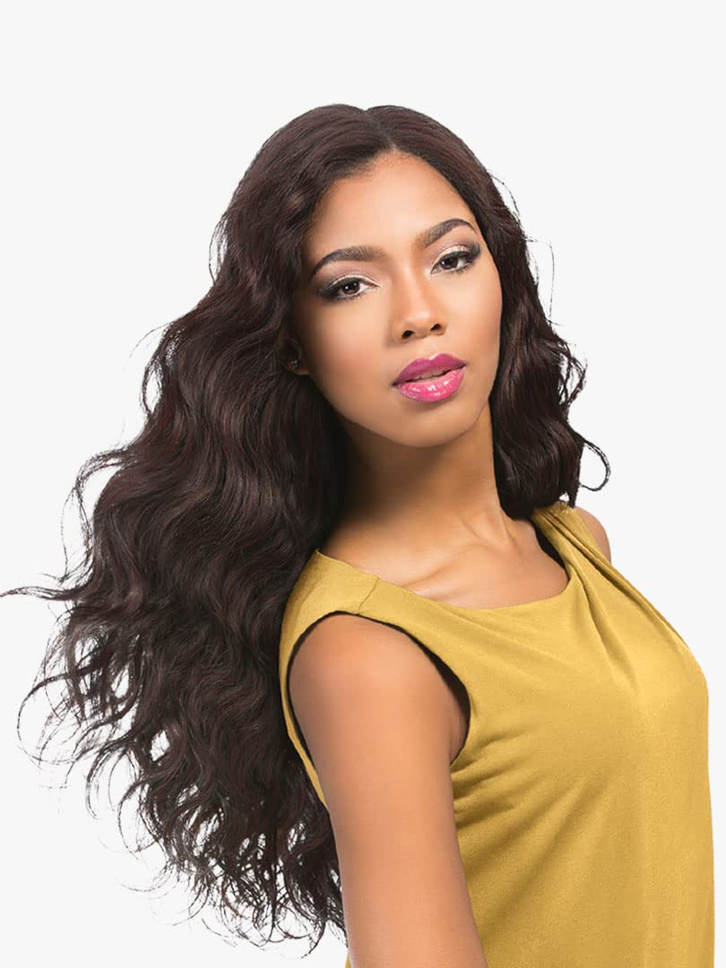 Sensationnel Empire Curly Human Hair - Body Wave Tangle Free Weaving for Quick Weave and Sew in Styles for Faux Highlights and Fauxmiddlepart Leave Out (14 inch, 1B OFFBLACK)