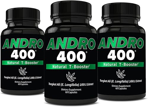 Andro400 Suplemento T Booster (paquete de 3, Andro Original)