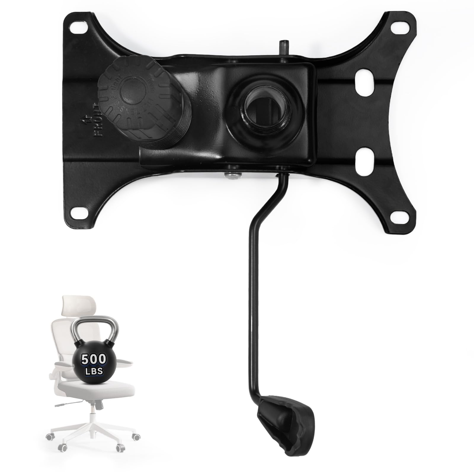 Sytopia Heavy Duty Office Chair Replacement Parts (500Lbs), w/ 6'' x 10.2" Mounting Holes Chair Base Plate Swivel Tilt Control Seat Mechanism for Executive & Gaming Chairs