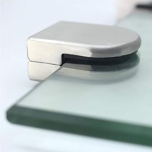 Miniatura 8 de MYOYAY Abrazadera de vidrio Soporte de vidrio redondo de acero inoxidable Soporte de vidrio ajustable Abrazaderas de clip de vidrio para vidrio