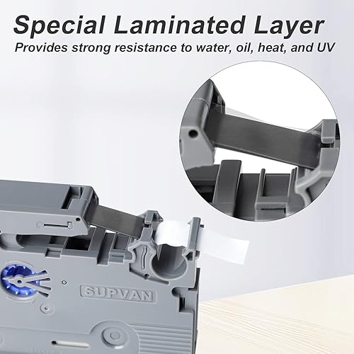Miniatura 4 de SUPVAN LP5120M - Cinta de etiquetas continua adaptada, tamaño de papel de impresión de etiquetas 0.47 pulgadas x 13.12 pies, laminado térmico,