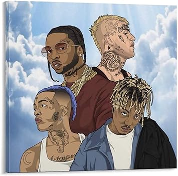 Famosos Dead Rappers Juice Wrld Pop Smoke Xxx Lil Peep Poster Artistico En Lienzo E Impresion De Imagen Artistica De Pared Moderna Decoracion De Dormitorio Familiar Posters x Pulgadas 50x50cm Amazon Es