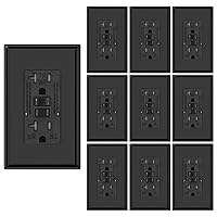 Vista 18 de Micmi Ivory gfci Outlet WR - Receptáculo TR resistente a la intemperie, resistente a manipulaciones con indicador LED, placa de pared sin tornillos