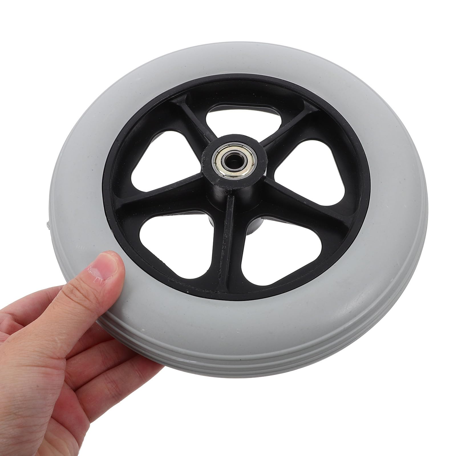 Luxshiny Ruote di Ricambio per Carrozzine 2 Pezzi in Plastica Aperti da 8mm, Supportano Pesi Elevati e Facili da Installare per Passeggini e Deambulatori