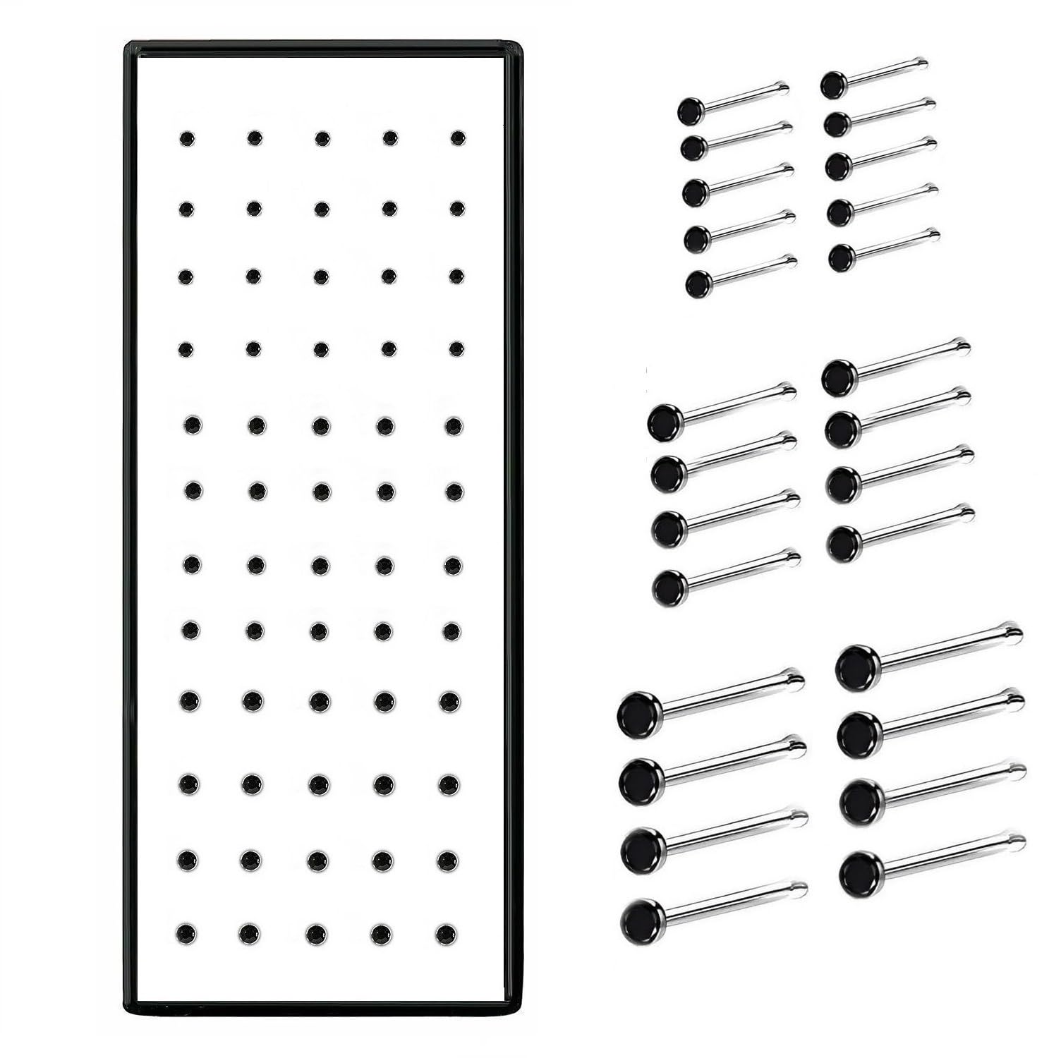 VAMA FASHIONS Black Crystal Stone Stud with Piercing Nose Pin ring Stainless Steel tiny Nose Studed naak ki bali for Women -60 PCS (B09RPD9DW5) Amazon Price History, Amazon Price Tracker