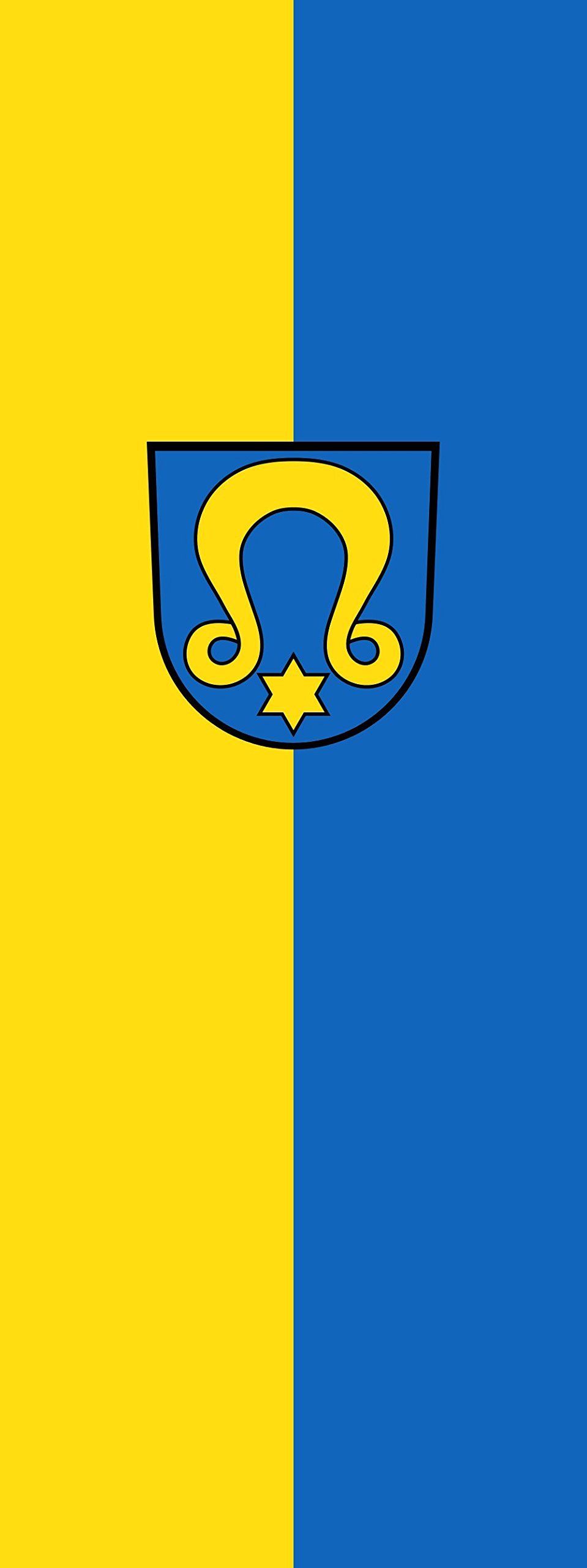 Drapeau Wimsheim de 6m² résistant au vent pour mât vertical public