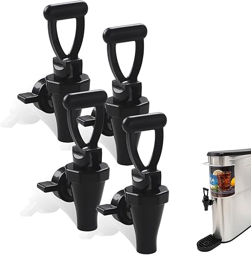 Miniatura 6 de Paquete de 2 grifos de repuesto 03260.0002 para dispensador de té, grifo reutilizable para urna de té con 2 tuercas de ala y 2 anillos en C por