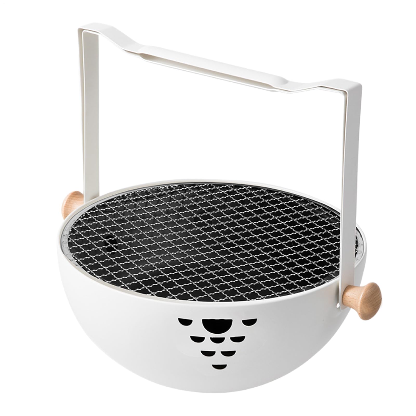 Grill na węgiel drzewny, składana, mobilna kuchenka – grill z uchwytem chroniącym przed wysoką temperaturą, do ogrodu, na stół, kemping, podróż, piknik, do smażenia mięsa, do przygotowywania herbaty i