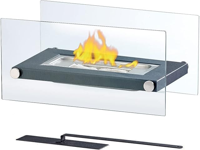 INMOZATA Tabletop Fireplace Portable Bio Ethanol Table Top Fire for Outdoor and Indoor, 60 Min Burn Time, Ideal for Valentine's Day, Christmas Day, Birthday etc
