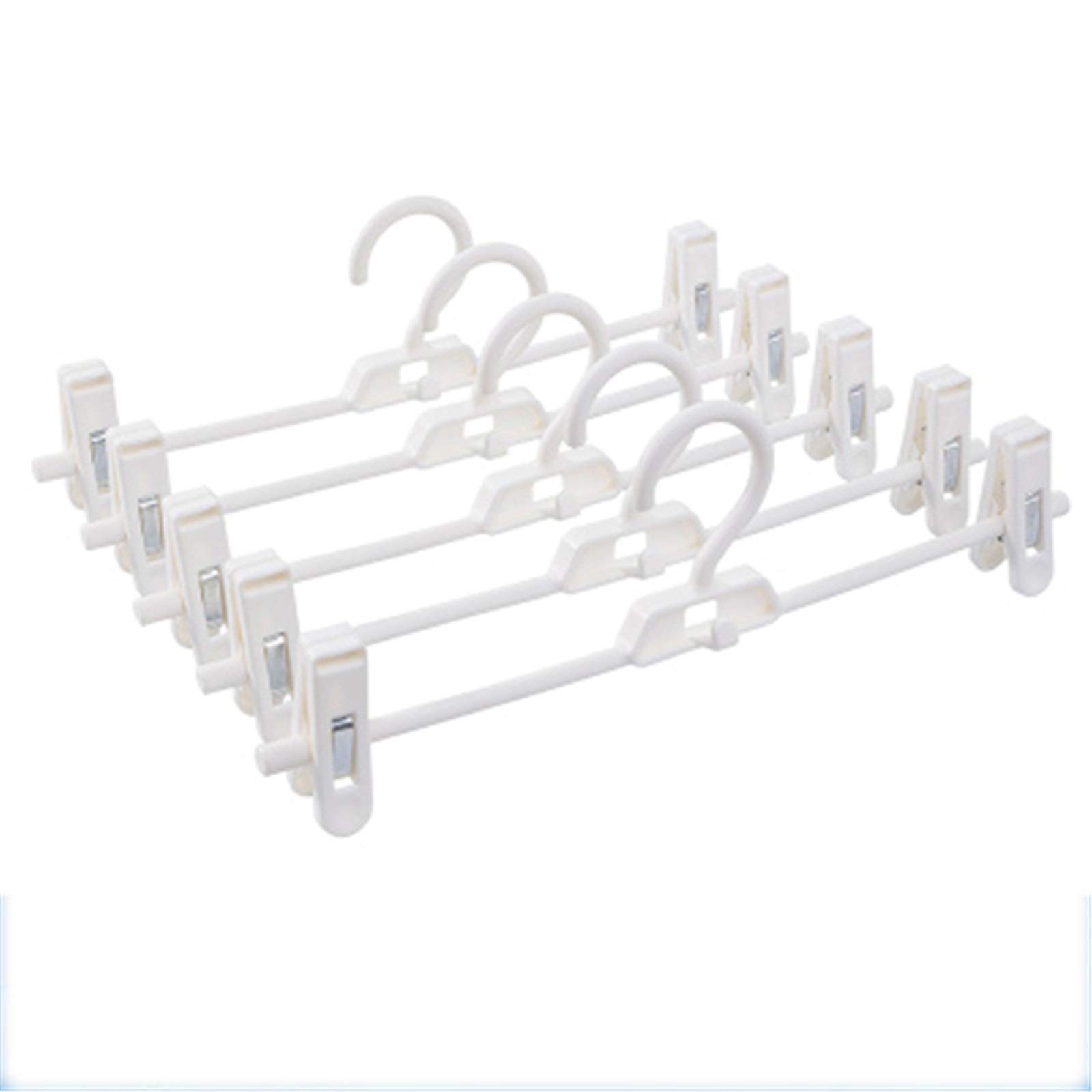 Trousers Hangers Multifunctional Trousers Rack Clip Household Space Saving(White)