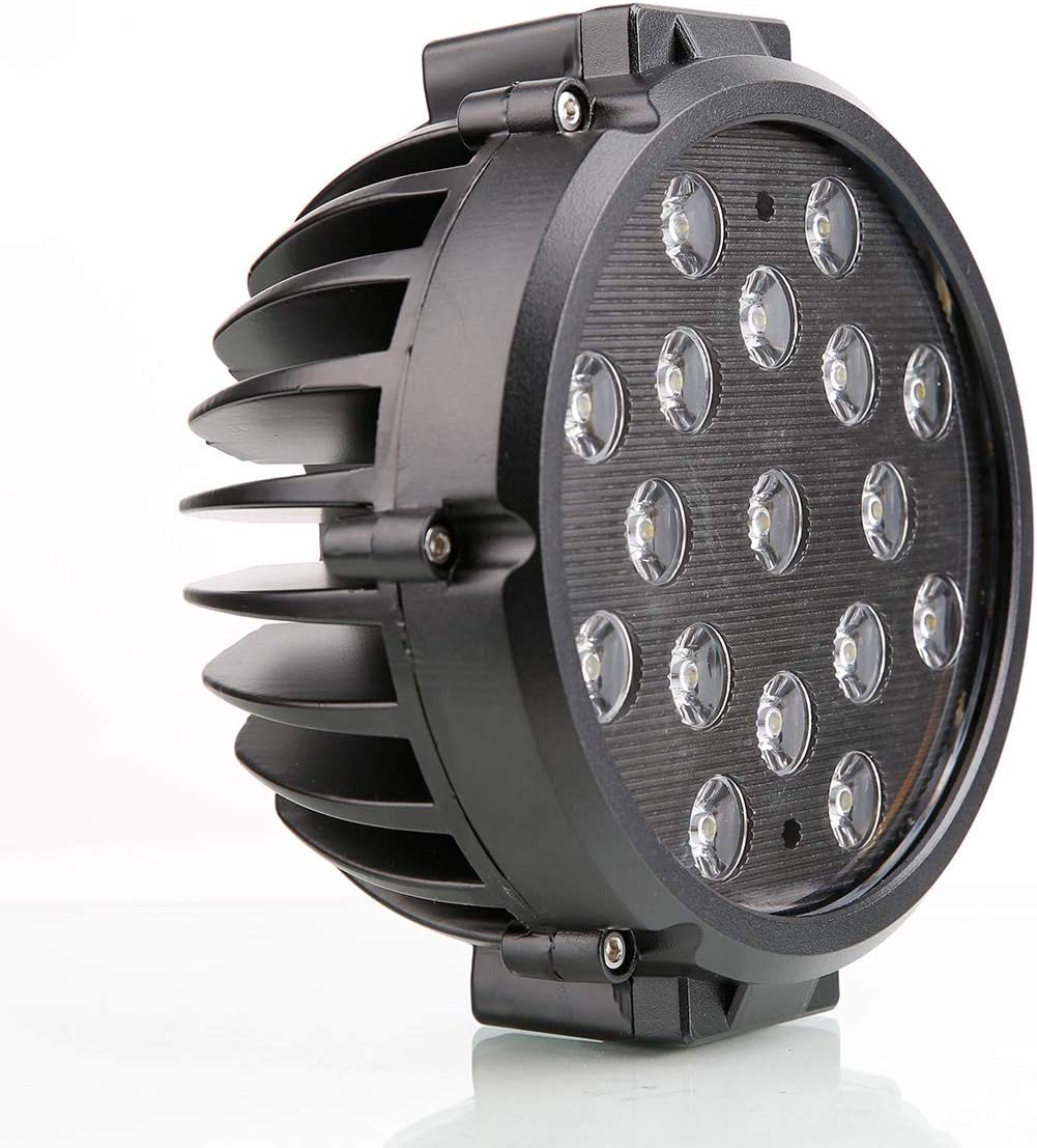 Black Horse Grille brush Bumper Guard Modular Come With pair of 7.0"Dia.LED Lights with Black Trim Rings Compatible with 2000-2004 Nissan Frontier|2000-2004 Nissan Xterra-17NI26MA-PLB