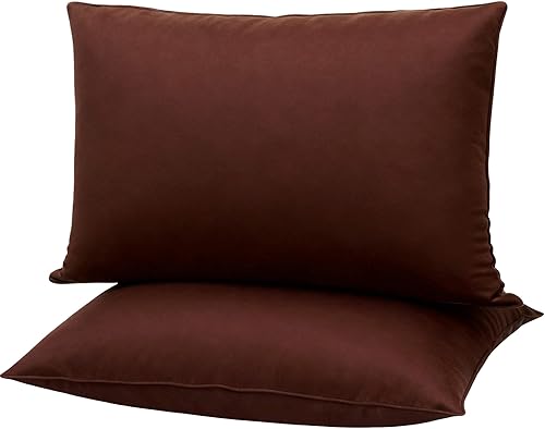 Juego de 2 almohadas de cama planas y esponjosas de tamaño Queen, extra suaves y finas para dormir boca abajo, para adultos y niños, para dormir de