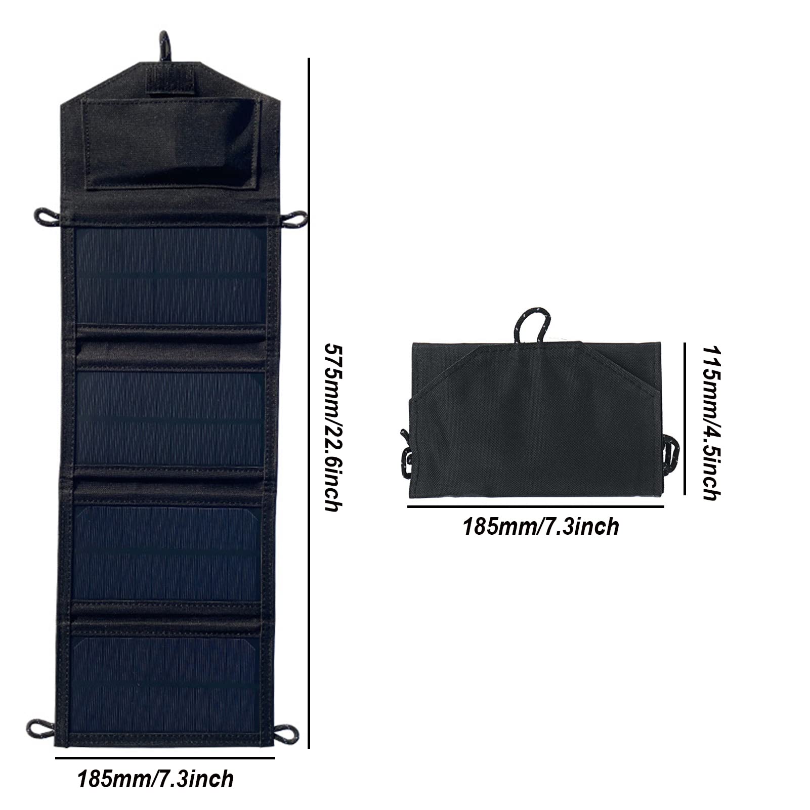 Kit de Paneles solares monocristalinos de 10 vatios y 5 V, Panel Solar Plegable del Sistema Fuera de la Red con 2 módulos de Cargadores de batería Solar USB, teléfonos Inteligentes, tabletas