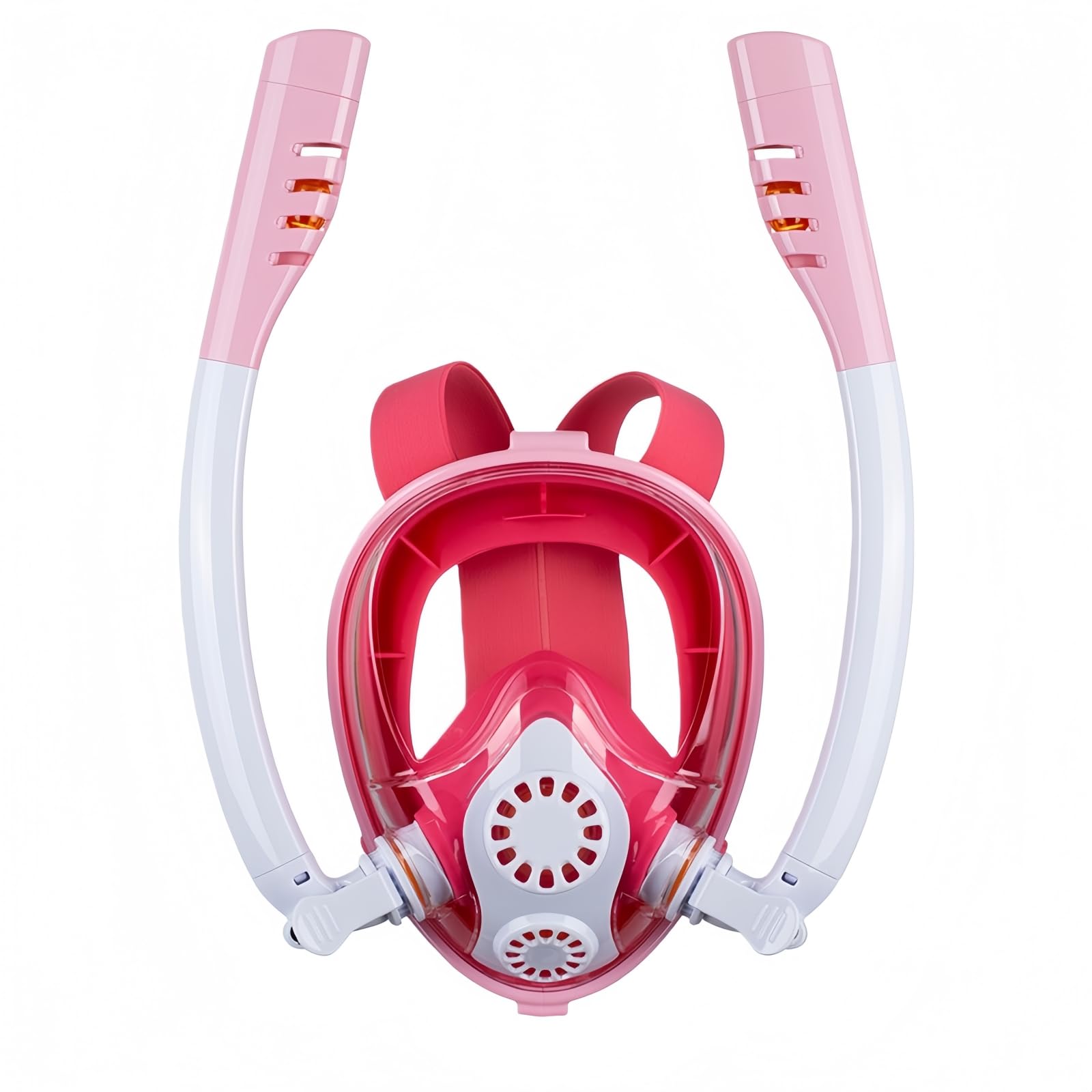 Maschera subacquea per adulti e bambini, maschera subacquea, maschera completa con boccaglio, set da snorkeling per adulti (stile K2 per bambini (rosa)