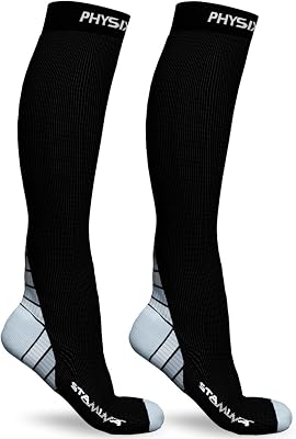 Physix Gear Compression Socks 20-30 mmHg - Men & Women - Running, Nurses, Shin Splints, Flight, Travel