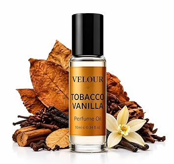 زيت عطر التبغ والفانيليا والفانيليا الحارة والعطر المستوحى من التبغ | رائحة خالية من الكحول تدوم طويلاً للجنسين | 10 مل رول أون