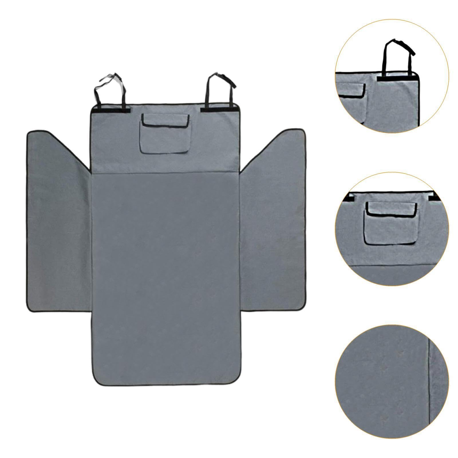Hunde Kofferraum Schutzmatte Auto Kofferraumauflage Hundematte Sitzschutz Wasserdichtes Und Kratzfestes Oxford Material für Tierhalter Autopflege Reis, Grau, 147cmx105cm