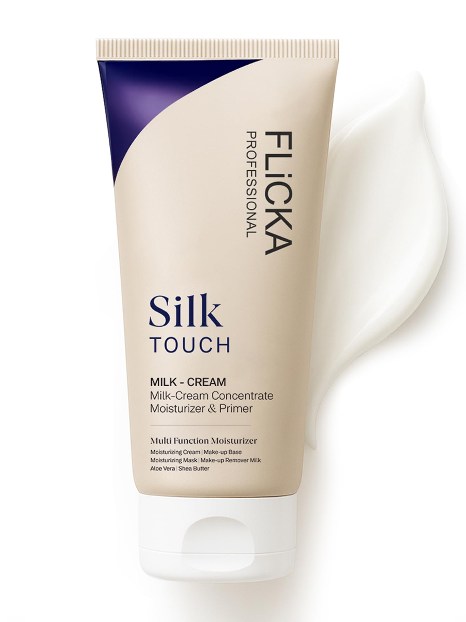 FLiCKA Silk Touch 3 in 1 Moisturizer and Primer for Face | Hydrating, Lightweight, Long-Lasting | Pore Minimizer | Dermatologically Tested | All Skin Types | Makeup Base | 60g | Cruelty-Free