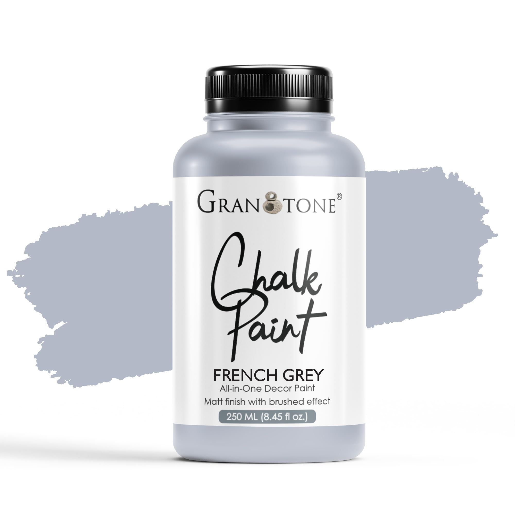 GRANOTONE Chalk Paint for Furniture, Home Decor, Crafts - Eco-Friendly - All-in-One - No Wax Needed- 250 ML (FRENCH GREY)