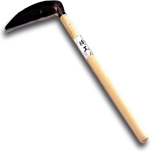 KAKURI Herramienta de jardín profesional de hoz de hierba japonesa de mango largo, hoz japonesa Kama para deshierbar, 7.677 in (7.67 pulgadas),