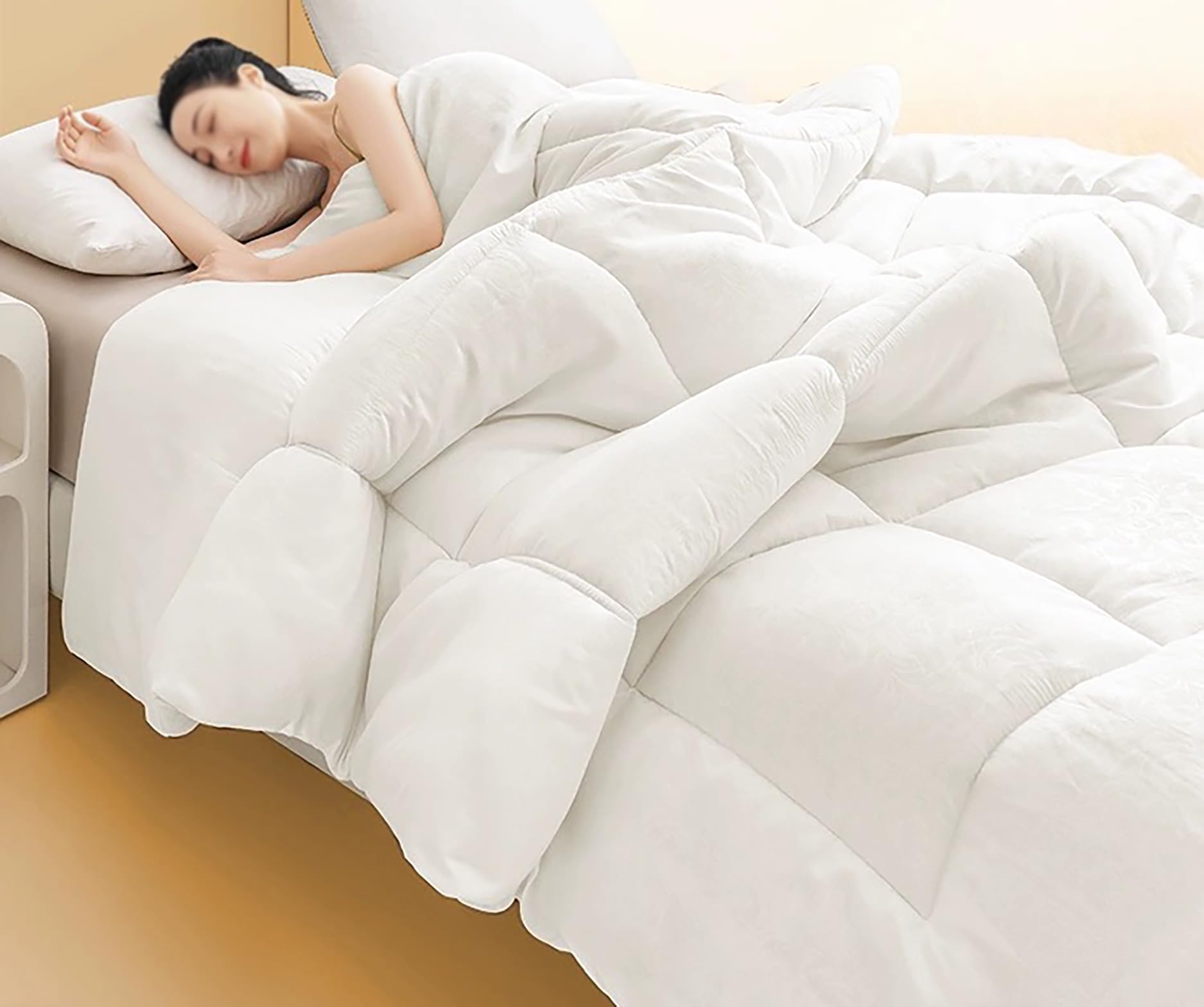 Relleno Nórdico de Fibra Hueca, Edredón 400gr/m² para Otoño Invierno, Suavidad y Calidez Extra, Cama 135-150 (220 x 220 cm)