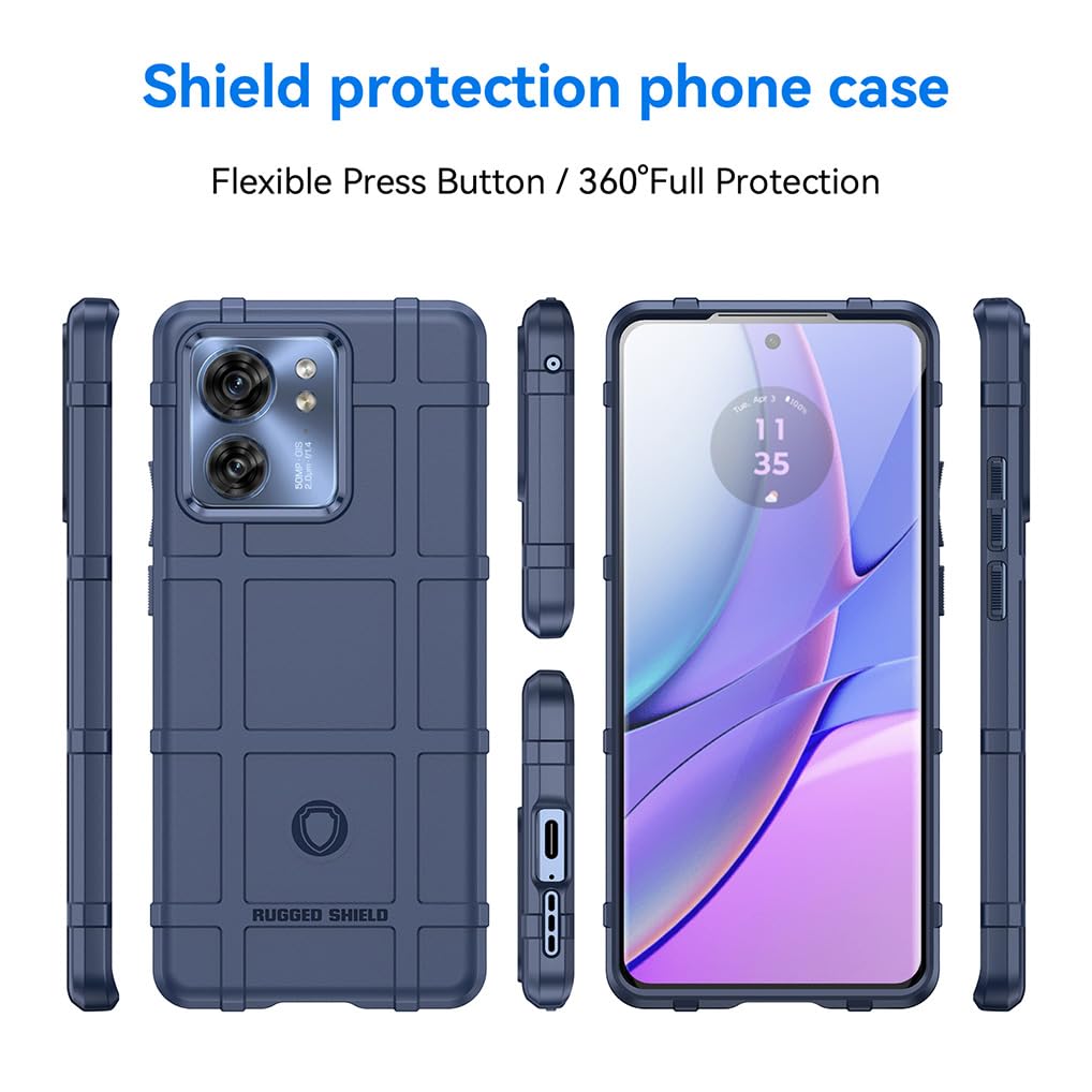 Cover Motorola Edge 40 Pro SEAHAI - Custodia Militare Antiurto Con Fodera In Microfibra - Nero - 2