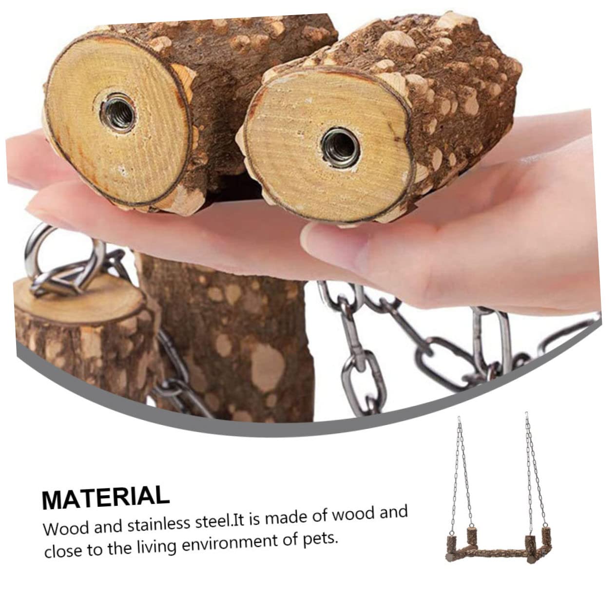 Columpio de Pie para Pájaros, Soporte de Entrenamiento para Loros