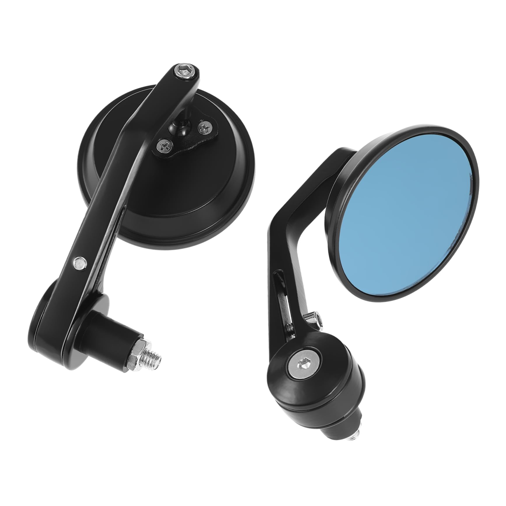 Mobestech 2paia Specchietti Retrovisori Per Design e Specchietti Manubrio Bar End Superficie Antiriflesso Compatibili e Scooter