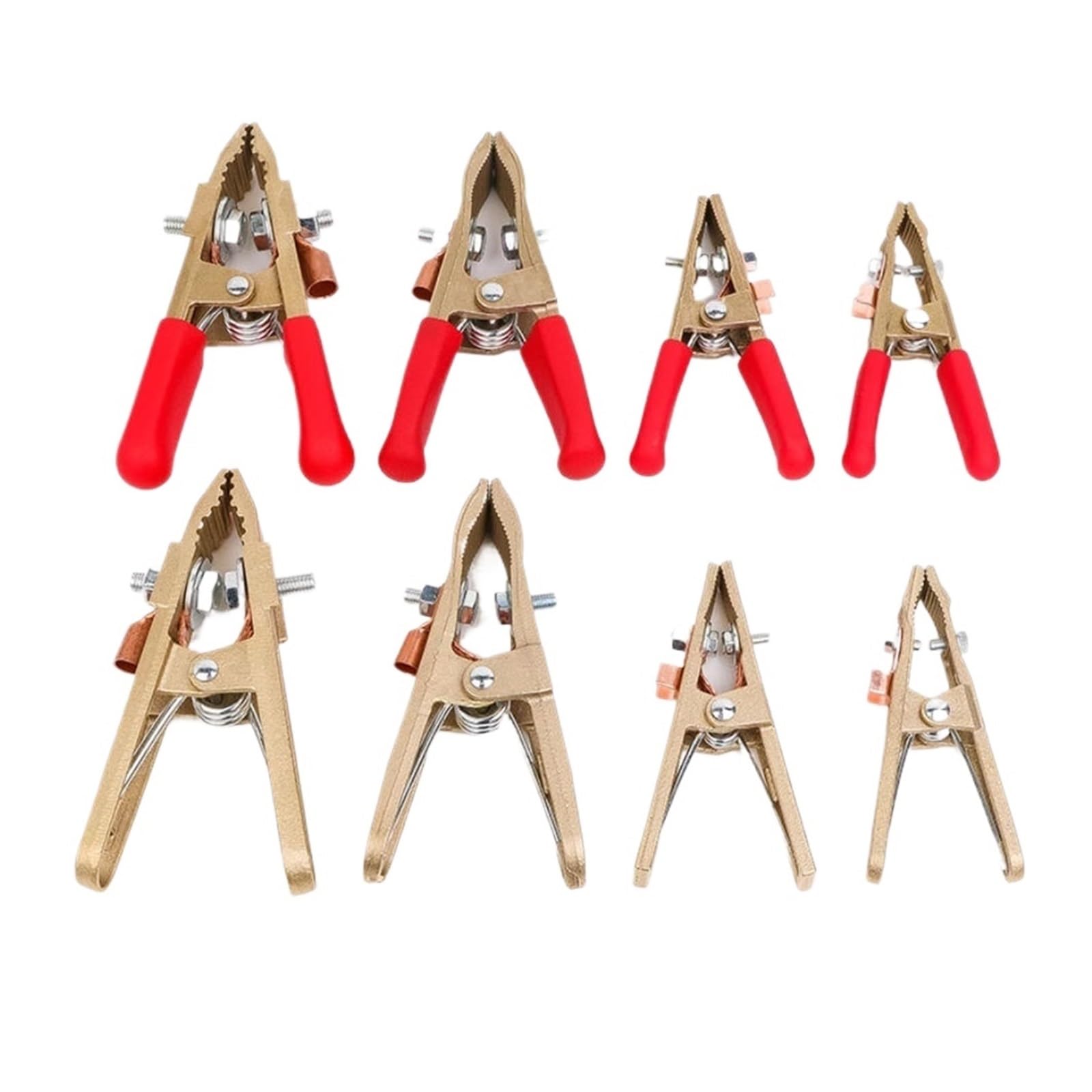 Welding Ground Clamp 1PC Copper Grounding Clip A-Shaped Ground Wire Welding Machine